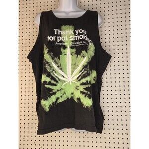 Single Stitch Tank Top "Thank You For Pot Smoking" American Cannabis Society